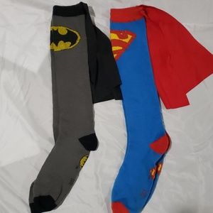 Super hero High socks with capes